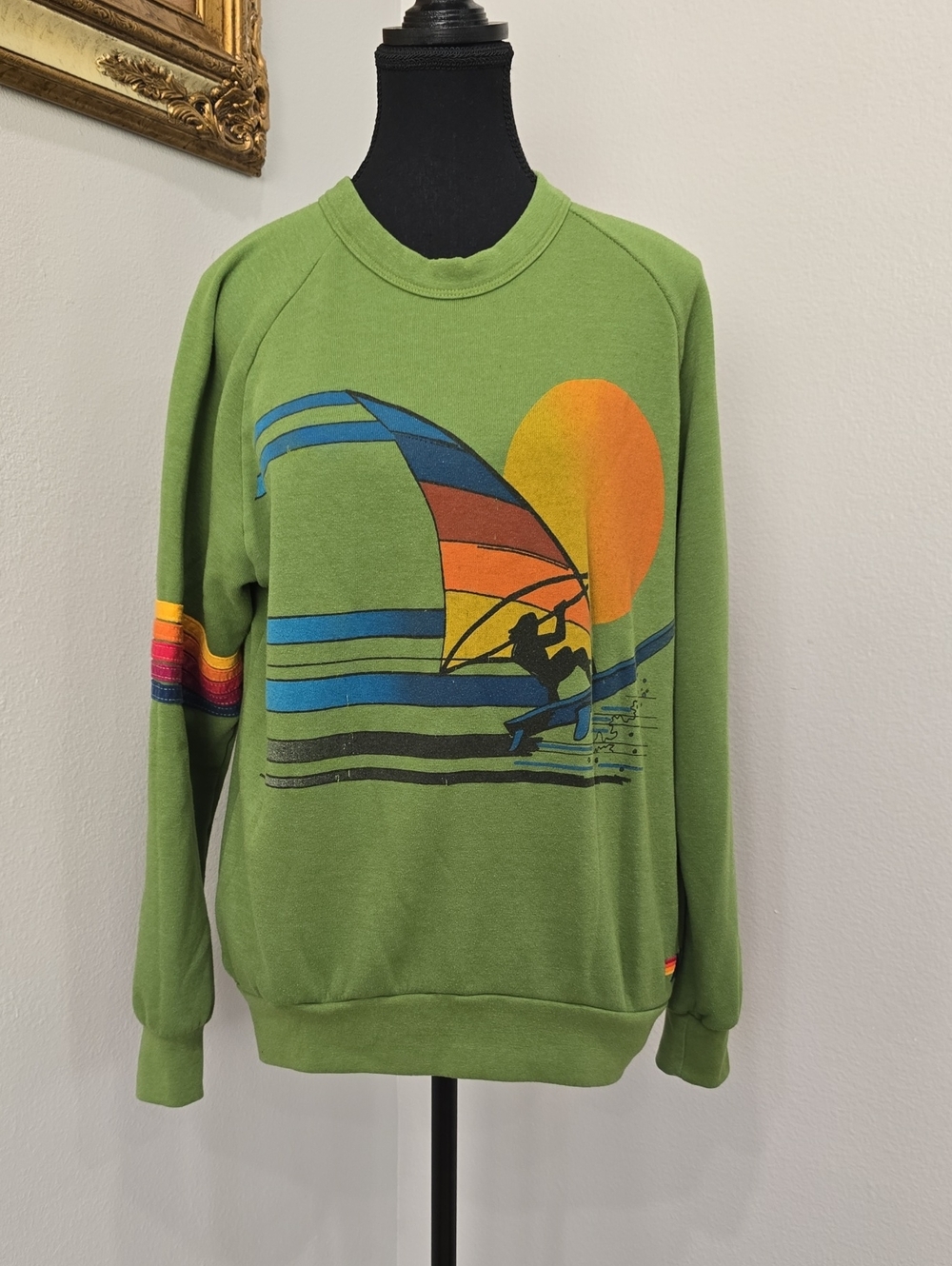 Aviator Nation Windsurf Jump relaxed crew sweatshirt - S